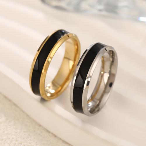 304 Edelstahl Fingerring, plattiert, verschiedene Größen vorhanden & für Frau & Epoxy Aufkleber, keine, Größe:6-12, verkauft von PC