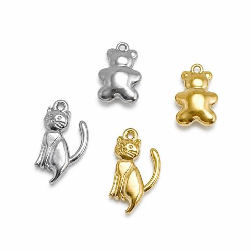 Stainless Steel Animal Pendants, 304 Stainless Steel, plated, DIY & different styles for choice, more colors for choice, 10PCs/Bag, Sold By Bag