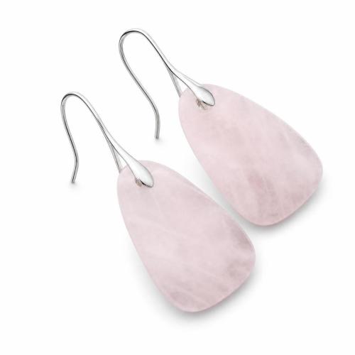 Rosenquarz Tropfen Ohrring, Modeschmuck & für Frau, size 16-40mm, verkauft von Paar