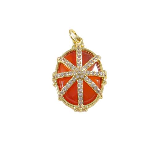 Gemstone Jewelry Pendants, Brass, gold color plated, DIY & different styles for choice & with rhinestone, Sold By PC