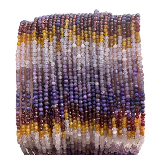Смешанные Бусины Gemstone, Полудрагоценный камень, Круглая, полированный, DIY & граненый, Много цветов для выбора, 3mm, Продан через Приблизительно 38 см Strand