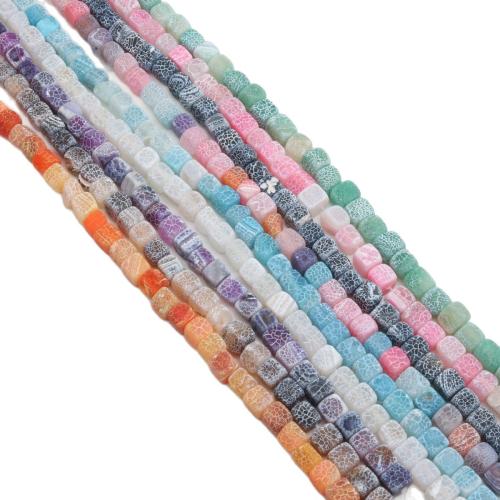 Perles agates effloresces naturelles , agate effleurant, cadre, teints & DIY, plus de couleurs à choisir, beads size 6-8mm, Vendu par Environ 38 pouce brin