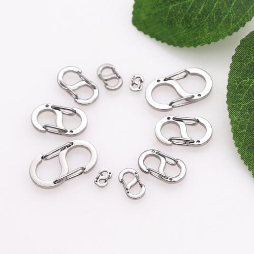 Fermoir bijoux en acier inoxydable, Acier inoxydable 304, poli, normes différentes pour le choix, couleur originale, 10PC/sac, Vendu par sac