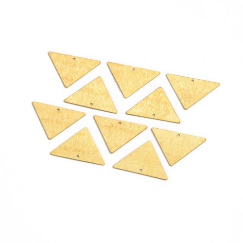 Brass Jewelry Pendants, Triangle, DIY & brushed, original color, 30x20mm, Sold By PC