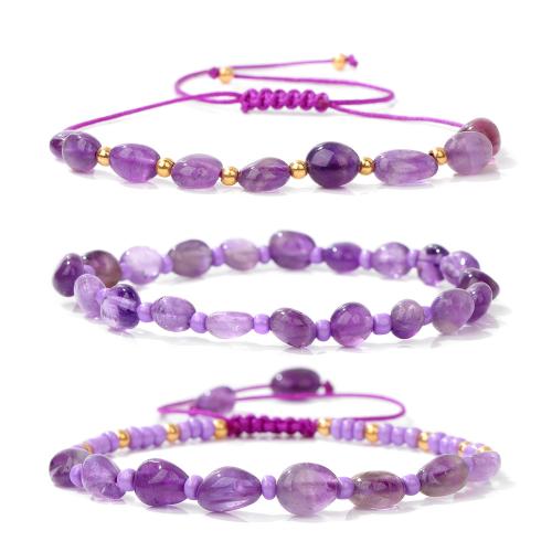 Gemstone Bracelet Set, irregular, adjustable & for woman, more colors for choice, Length:Approx 7-10 Inch, Sold By Set