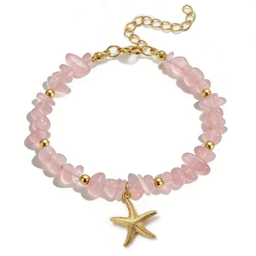 Fashion Jewelry Anklet, Gemstone, with Stainless Steel, plated, adjustable & different styles for choice & for woman, more colors for choice, Sold Per Approx 20 cm Strand