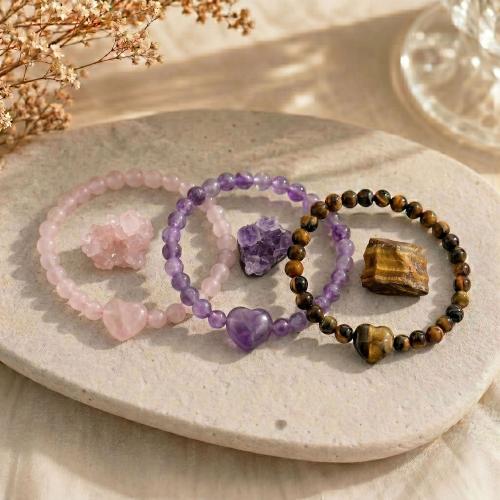 Gemstone Bracelets, plated, fashion jewelry & different materials for choice & adjustable & for woman, more colors for choice, Sold Per Approx 19 cm Strand