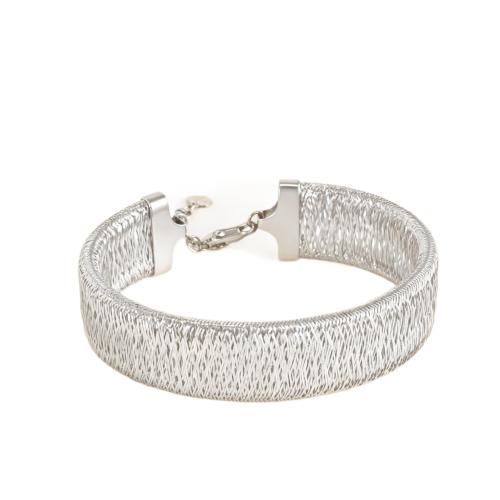 925 Sterling Silver Bracelet and Necklace, brushed & for woman, more colors for choice, Sold By PC