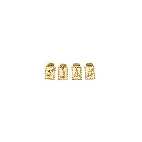 Brass Jewelry Pendants, with Plastic Pearl, Rectangle, gold color plated, DIY & different styles for choice & hollow, 16x10x3mm, Sold By PC