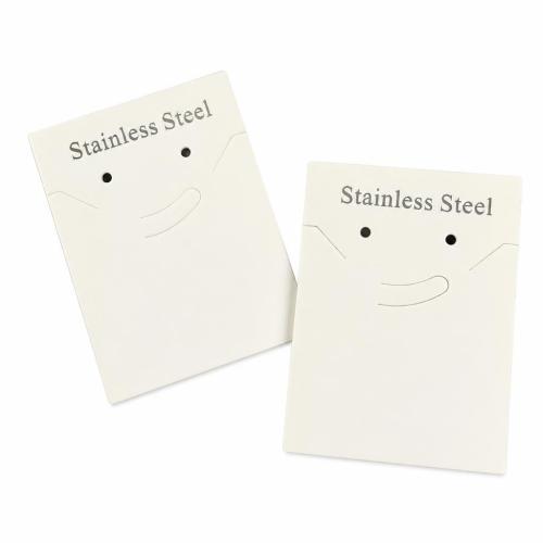 Cardboard Display Card, Rectangle, different size for choice, white, 100PCs/Bag, Sold By Bag