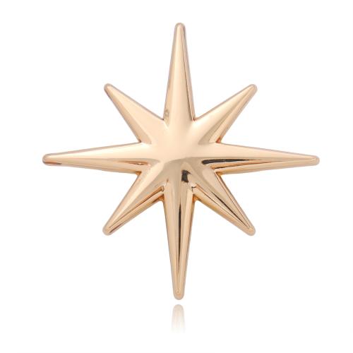 Tibetan Style Brooch, Eight Point Star, plated, fashion jewelry & Unisex, more colors for choice, 46x46mm, Sold By PC