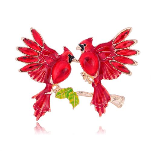 Tibetan Style Brooch, Bird, plated, Unisex & enamel, 67x50mm, Sold By PC
