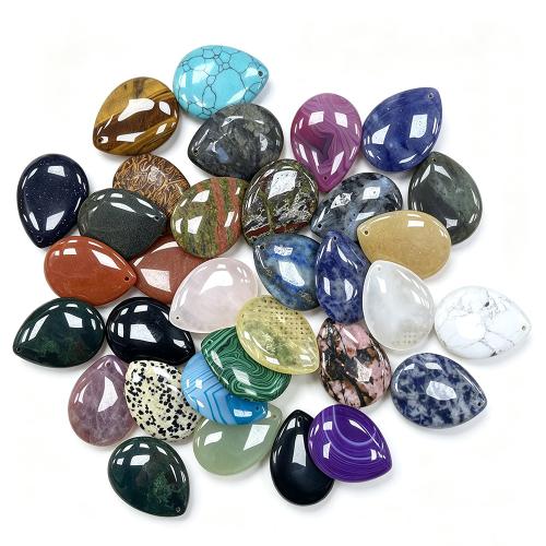 Gemstone Jewelry Pendants, Teardrop, DIY & different materials for choice, 30x40mm, Sold By PC
