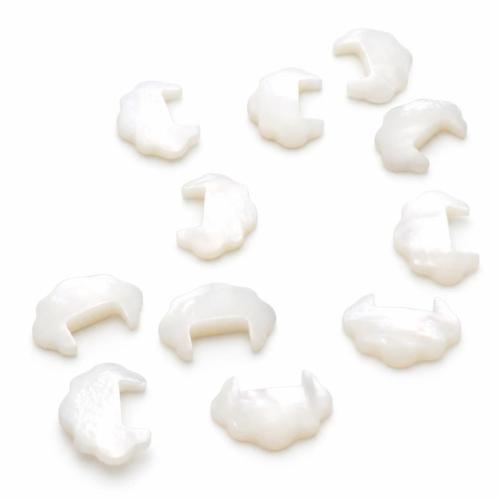 Natural White Shell Beads, Carved, DIY, 13x9.40x2.50mm, Sold By PC