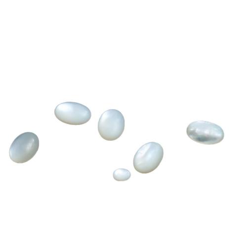 Shell Cabochons, White Shell, Flat Oval, polished, DIY & different size for choice, Sold By PC
