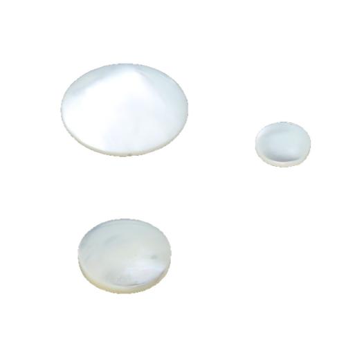 Shell Cabochons, White Shell, Flat Round, polished, DIY & different size for choice, Sold By PC