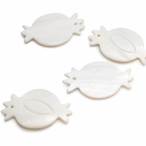 Natural White Shell Pendants, Candy, Carved, DIY, 29x44mm, Sold By PC