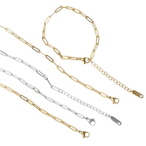 304 Stainless Steel Bracelet and Necklace, Vacuum Ion Plating, fashion jewelry & for woman, more colors for choice, Sold By PC