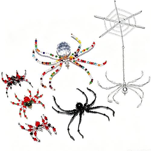 Crystal Hanging Ornaments, Spider, Halloween Design & different styles for choice, Sold By PC