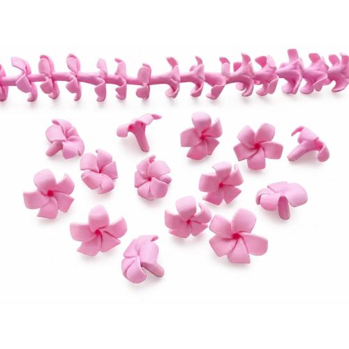 Polymer Clay Beads, Flower, DIY, more colors for choice, 30x29mm, Hole:Approx 3mm, 16PCs/Strand, Sold Per Approx 38 cm Strand