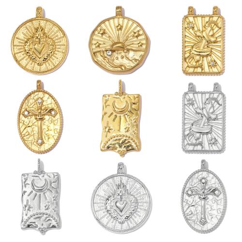 Titan -Anhänger, Titanstahl, plattiert, DIY & verschiedene Stile für Wahl & mit Strass, keine, 3PCs/Tasche, verkauft von Tasche