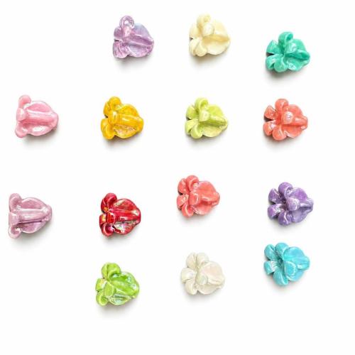 Beads, Flower, DIY, more colors for choice, 12x12mm, Hole:Approx 1mm, 32PCs/Strand, Sold Per Approx 38 cm Strand