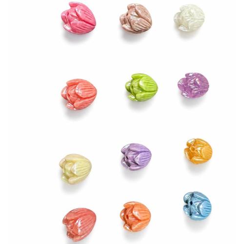 Beads, Flower Bud, DIY, more colors for choice, 10x12mm, Hole:Approx 1mm, 32PCs/Strand, Sold Per Approx 38 cm Strand