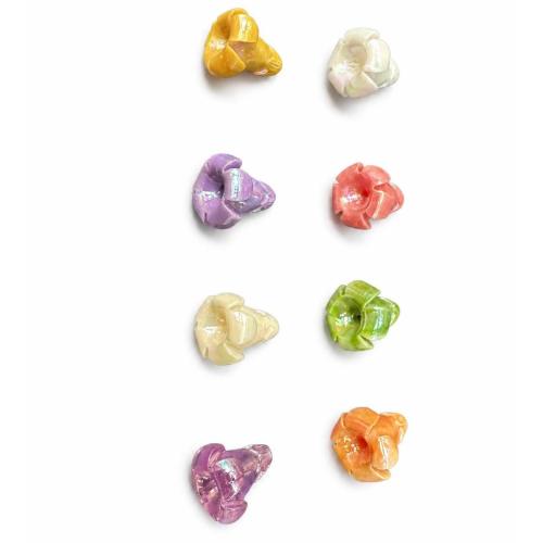 Beads, Flower, DIY, more colors for choice, 11x15mm, Hole:Approx 1mm, 26PCs/Strand, Sold Per Approx 38 cm Strand
