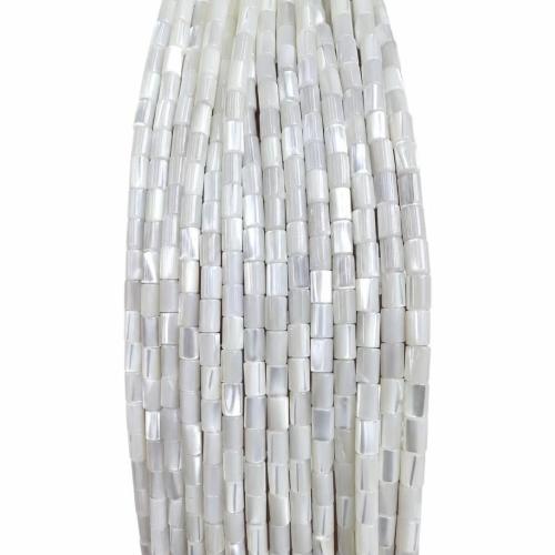 White Lip Shell Beads, DIY, 3x5mm, Sold Per Approx 38 cm Strand