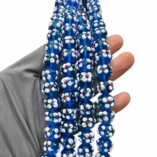 Lampwork Beads, Flower, DIY, more colors for choice, 12mm, Sold By PC