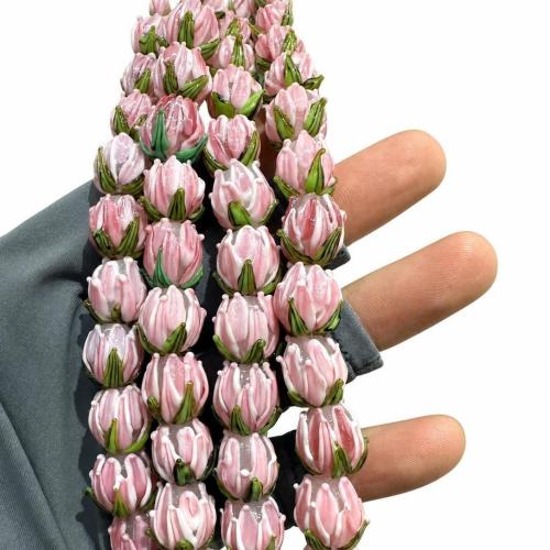 Lampwork Beads, Flower, DIY, more colors for choice, 12x14mm, Sold By PC