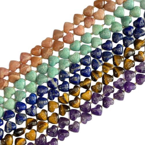 Gemstone Beads, Heart, DIY, more colors for choice, 14x15mm, Sold Per Approx 38 cm Strand