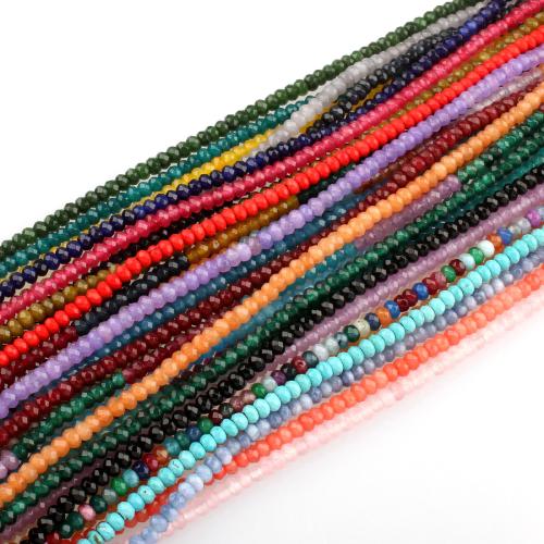 Gemstone Jewelry Beads, DIY & faceted, more colors for choice, 4x2mm, Sold Per Approx 38 cm Strand