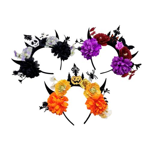 paño Banda de pelo, hecho a mano, Diseño de Halloween & para mujer, más colores para la opción, 250x190mm, Vendido por UD