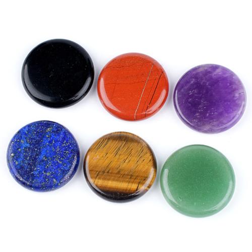 Gemstone Fridge Sticker, Flat Round, different materials for choice, 25mm, Sold By PC