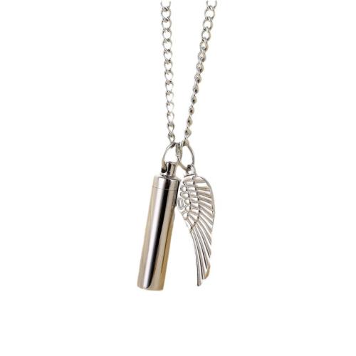 304 Stainless Steel Necklace, Wing Shape, plated, fashion jewelry & for man, more colors for choice, Length:Approx 60 cm, Sold By PC
