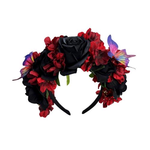Cloth Hair Band, Flower, handmade, Halloween Design & for woman, more colors for choice, 200x220mm, Sold By PC