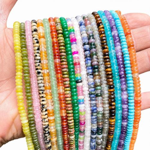 Gemstone Jewelry Beads, DIY & faceted, more colors for choice, 4x2mm, Sold Per Approx 38 cm Strand
