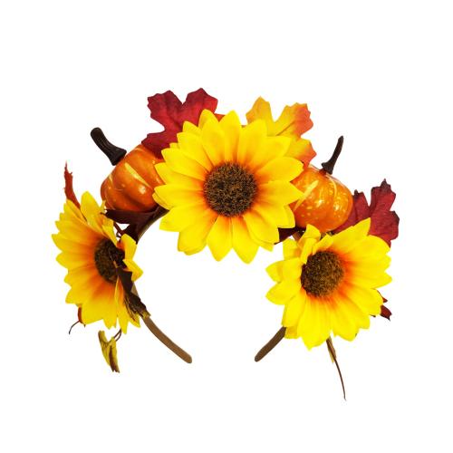 Stoff Haarband, Sonnenblume, handgemacht, für Frau, keine, verkauft von PC