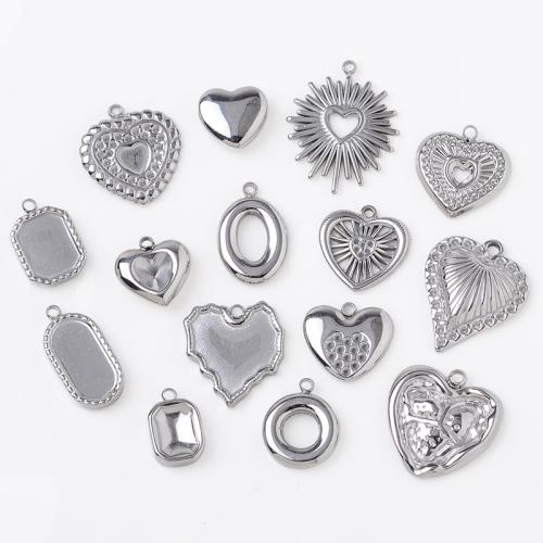 Edelstahl Schmuck Anhänger, 304 Edelstahl, DIY & verschiedene Stile für Wahl, originale Farbe, verkauft von PC