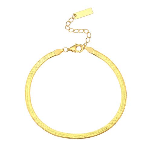 925 Sterling Silver Bracelet, with 4cm extender chain, snake chain & for woman, more colors for choice, Length:Approx 20 cm, Sold By PC