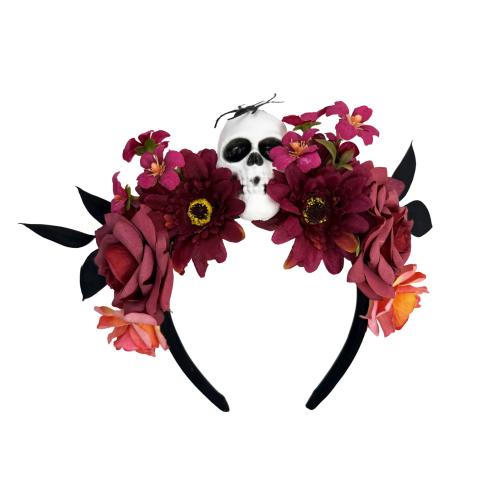 Plastic Hair Band, Flower, handmade, Halloween Design & for woman, more colors for choice, 210x290mm, Sold By PC