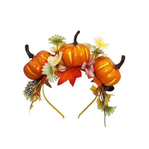 Plastic Hair Band, Pumpkin, handmade, Halloween Design & for woman, 220x210mm, Sold By PC