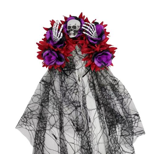 Cloth Hair Band, Skull, handmade, Halloween Design & for woman, more colors for choice, Sold By PC