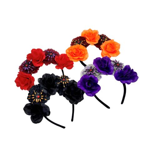 Cloth Hair Band, Spider, handmade, Halloween Design & for woman, more colors for choice, 180x230mm, Sold By PC