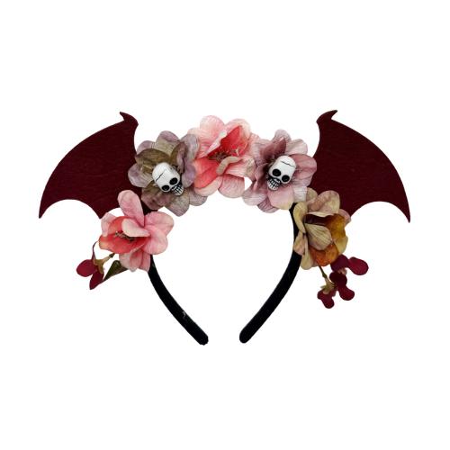 Cloth Hair Band, Flower, handmade, Halloween Design & for woman, more colors for choice, 180x280mm, Sold By PC