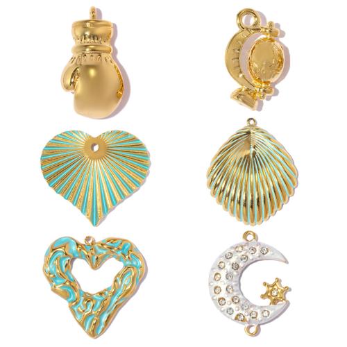 Pendentifs en titane, Acier titane, Placage, DIY & styles différents pour le choix & émail, plus de couleurs à choisir, 3PC/sac, Vendu par sac