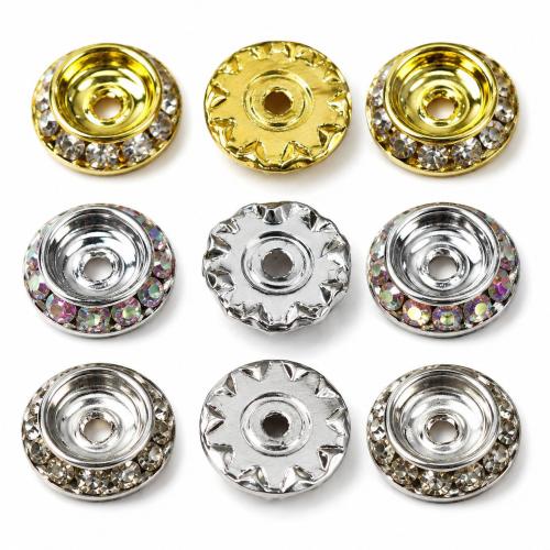Separadores de Metal, chapado, Bricolaje & diverso tamaño para la opción & con diamantes de imitación, más colores para la opción, Vendido por UD