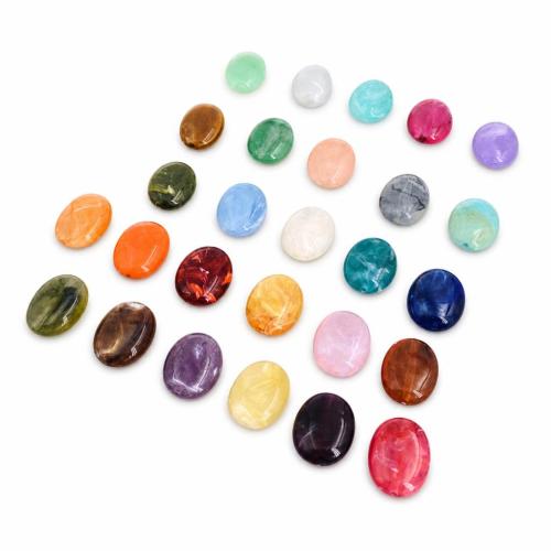 Granos de acrílico de la joyería, Redondo Aplanado, Bricolaje, más colores para la opción, 15x19mm, aproximado 330PCs/Bolsa, 500T/Bolsa, Vendido por Bolsa