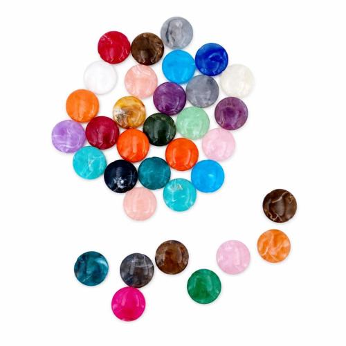 Granos de acrílico de la joyería, Redondo aplanado, Bricolaje, más colores para la opción, 22mm, aproximado 190PCs/Bolsa, 500T/Bolsa, Vendido por Bolsa
